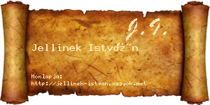 Jellinek István névjegykártya