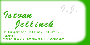 istvan jellinek business card
